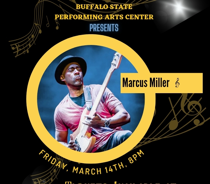 Graphic promoting Marcus Miller