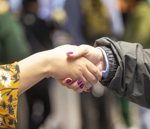 Two people shaking hands